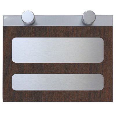 Wall Name Plate PN4 Walnut Laminate 6 x 5"